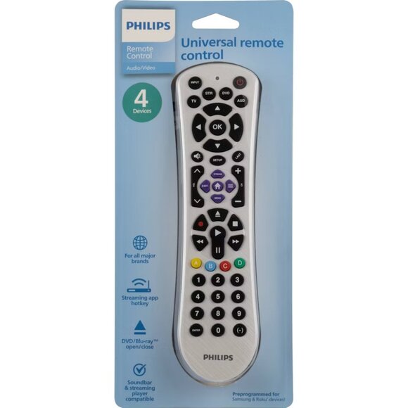 Philips 4-Device Universal Remote Control Pearl White - Picture 3 of 8